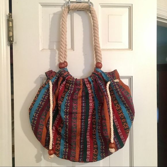 Colorful Drawstring Hobo Bucket Bag - Picture 1 of 4